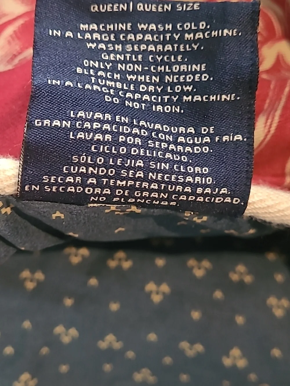 RALPH LAUREN CHAPS TELLURIDE TOILE REVERSIBLE COMFORTER QUEEN